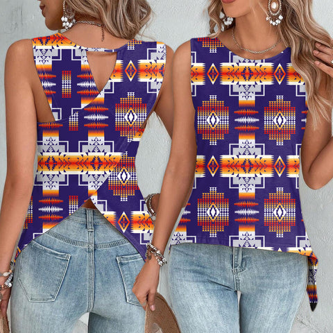 Powwow StoreGBNAT0004 Pattern Native Cross Back Top