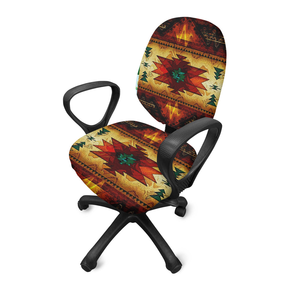 GB-NAT00068 Design Native American Office Chair Cover