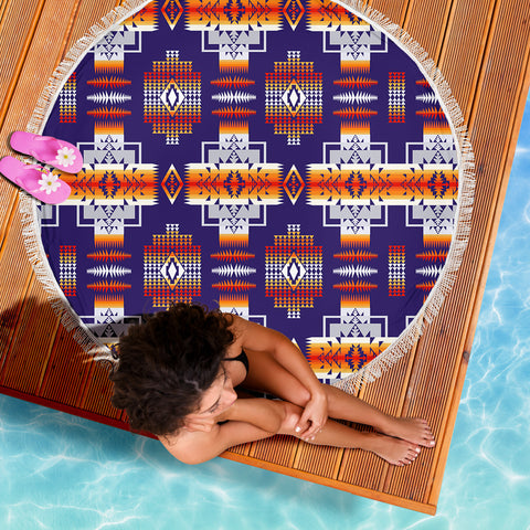 Powwow StoreGBNAT0004  Native American Design Beach Blanket