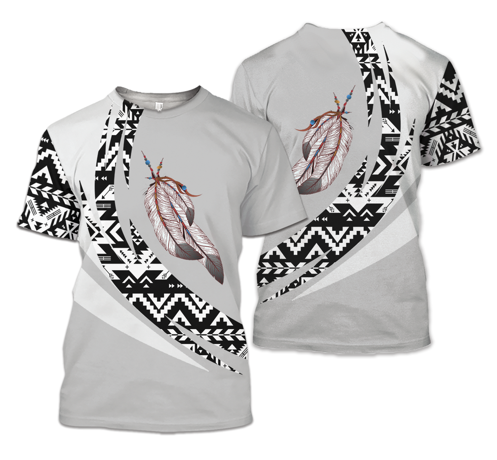 Powwow StoreTS00113 Pattern Native American 3D TShirt