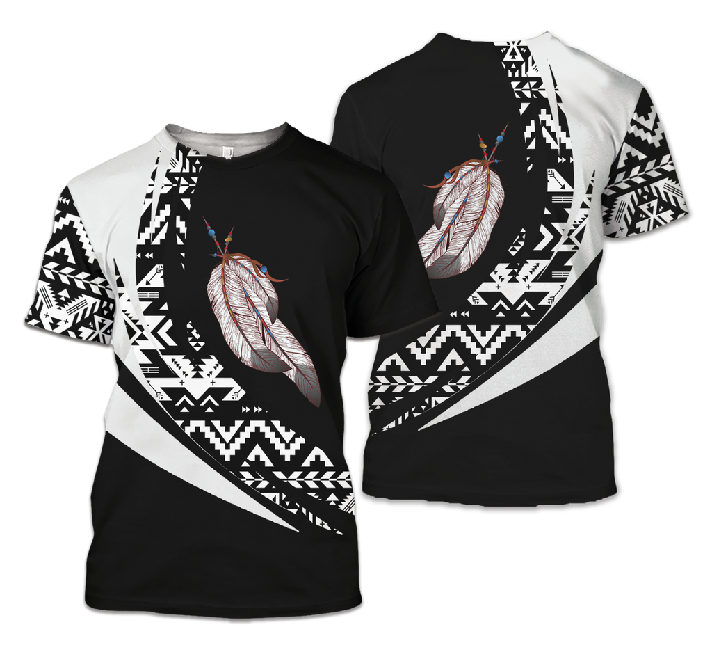 Powwow StoreTS00117 Pattern Native American 3D TShirt