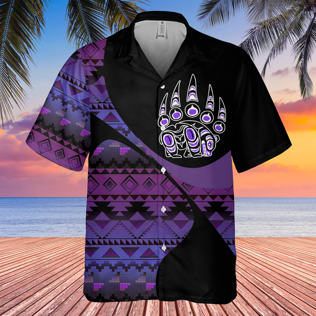 Powwow StoreGBHW001046 Tribe Design Native American Hawaiian Shirt 3D