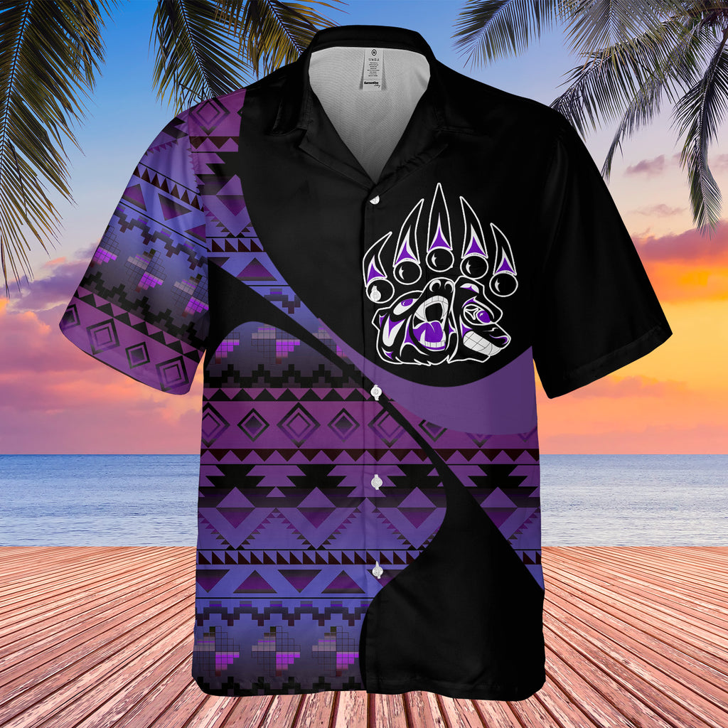 Powwow StoreGBHW001047 Tribe Design Native American Hawaiian Shirt 3D