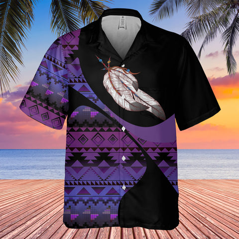 GB-HW001045 Tribe Design Native American Hawaiian Shirt 3D