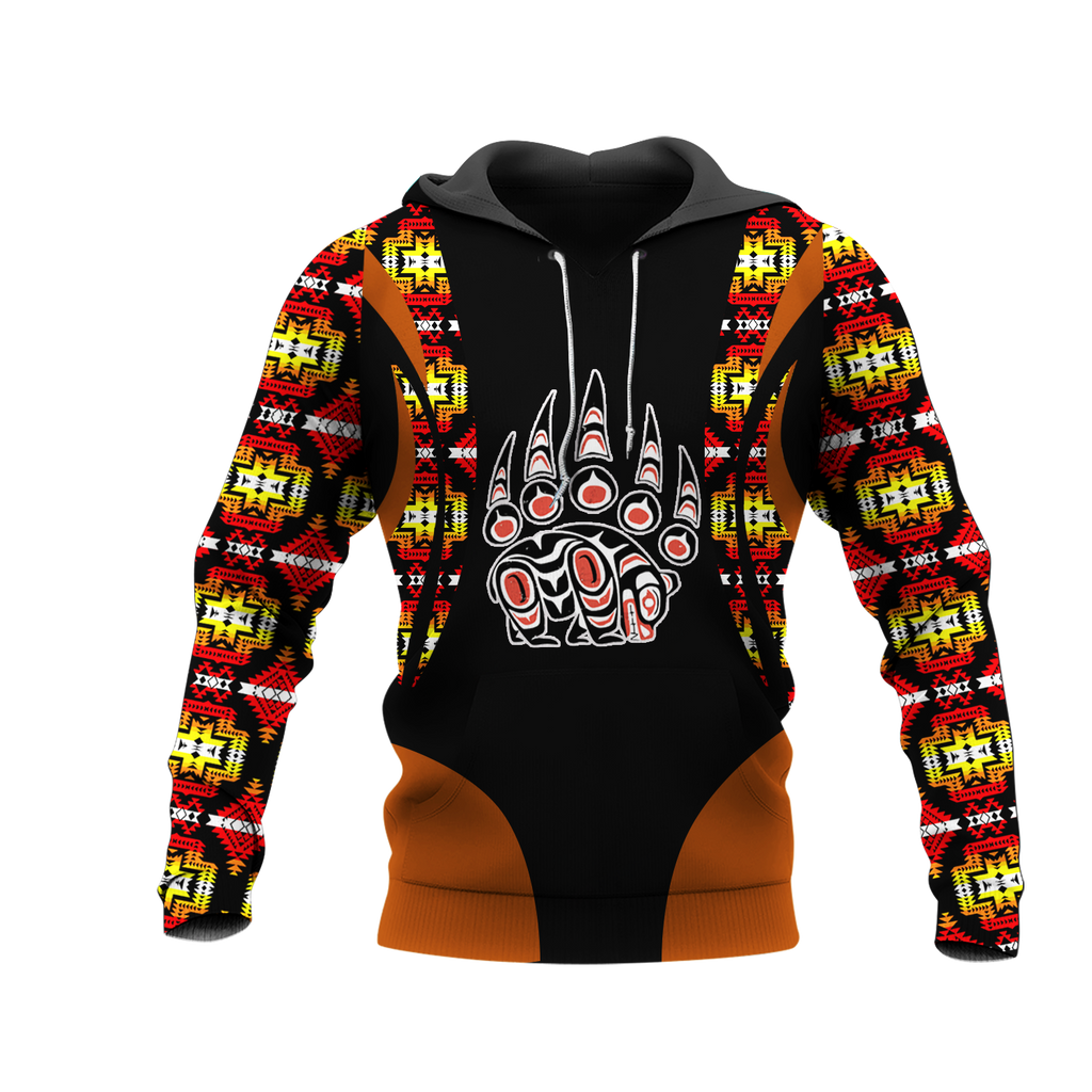 Powwow StoreHD001095 Pattern Native Pride 3D Hoodie