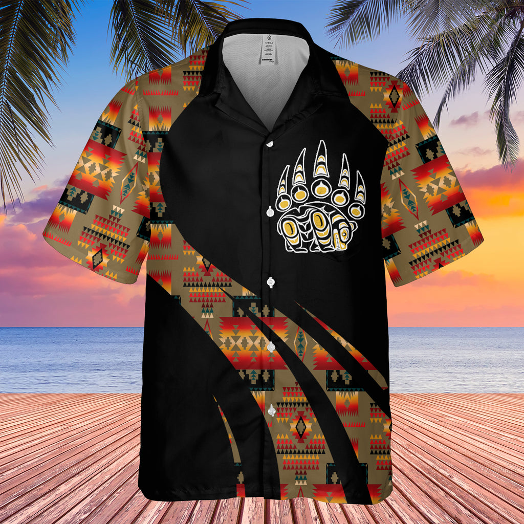 Powwow StoreGBHW000816 Tribe Design Native American Hawaiian Shirt 3D