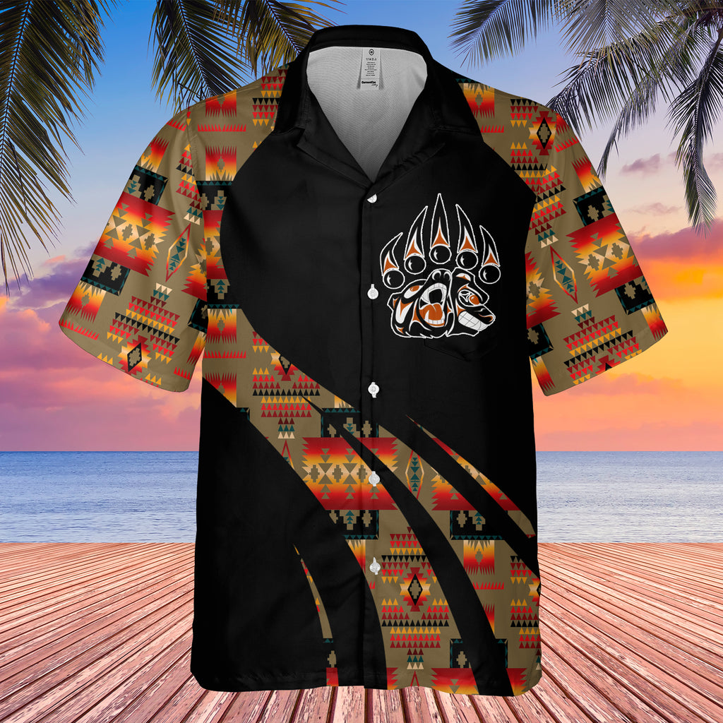 Powwow StoreGBHW000817 Tribe Design Native American Hawaiian Shirt 3D