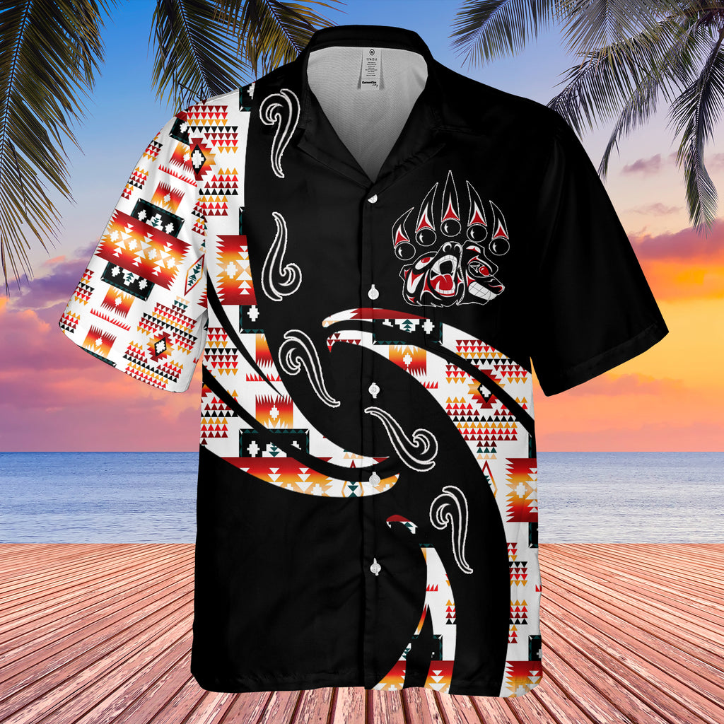 Powwow StoreGBHW001069 Tribe Design Native American Hawaiian Shirt 3D