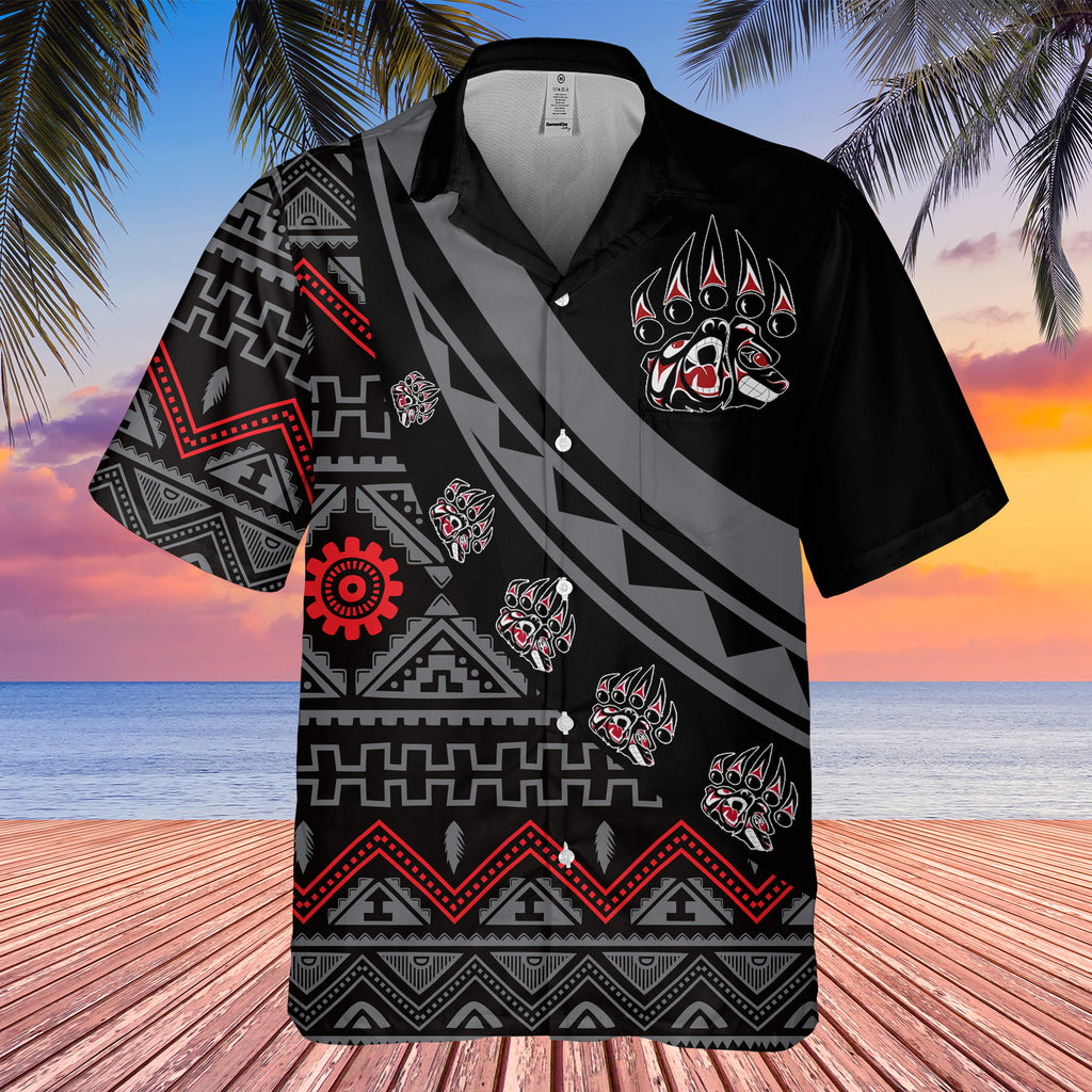 Powwow StoreGBHW001112 Tribe Design Native American Hawaiian Shirt 3D