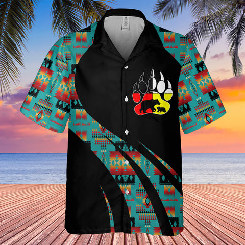 GB-HW000819 Tribe Design Native American Hawaiian Shirt 3D