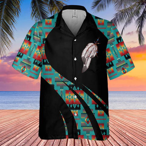 GB-HW000821 Tribe Design Native American Hawaiian Shirt 3D