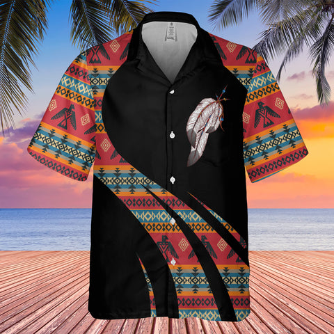 GB-HW000822 Tribe Design Native American Hawaiian Shirt 3D