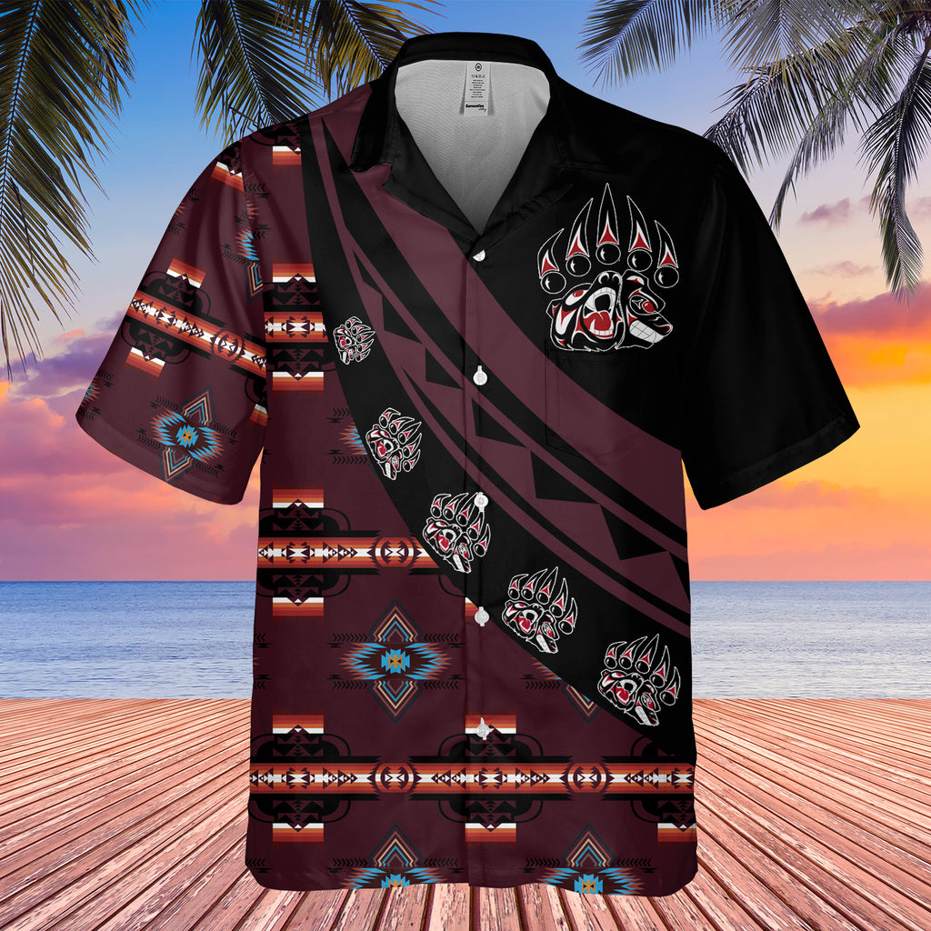 Powwow StoreGBHW001113 Tribe Design Native American Hawaiian Shirt 3D