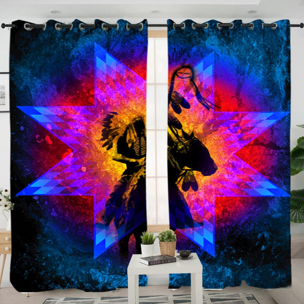 GB-NAT00097 Tribe Design Native Curtain Window Drapes – Powwow Store