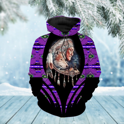 Powwow StoreHD0011782 Pattern Native Pride 3D Hoodie