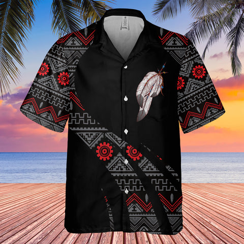 GB-HW000828 Tribe Design Native American Hawaiian Shirt 3D