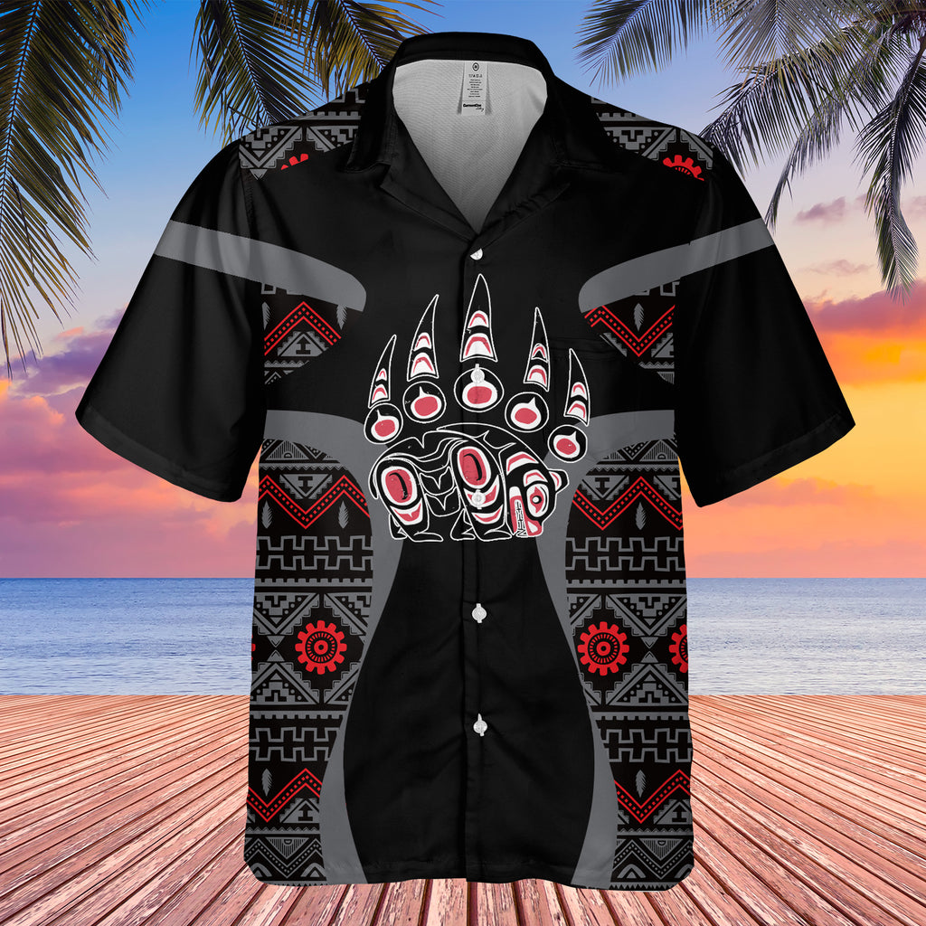 Powwow StoreGBHW000885 Tribe Design Native American Hawaiian Shirt 3D