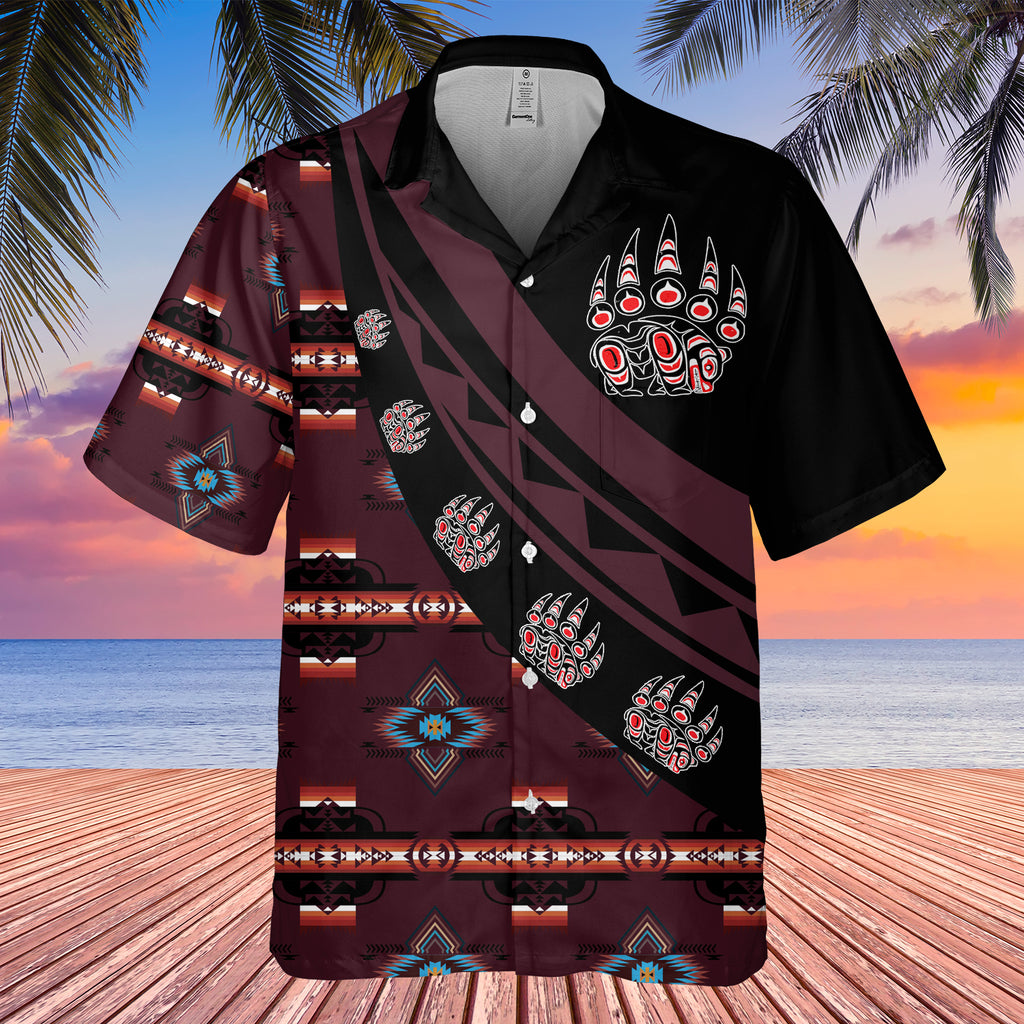 Powwow StoreGBHW001114 Tribe Design Native American Hawaiian Shirt 3D