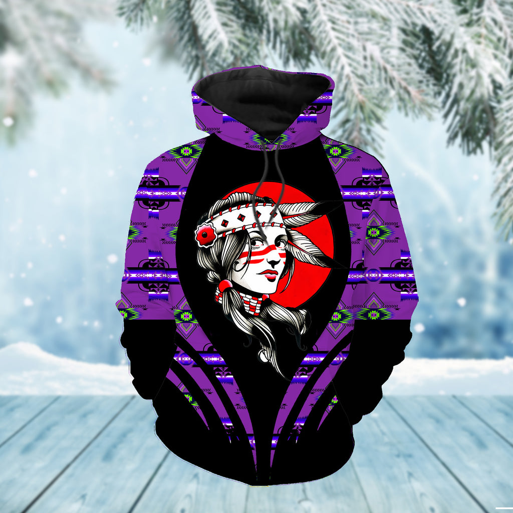 Powwow StoreHD0011783 Pattern Native Pride 3D Hoodie