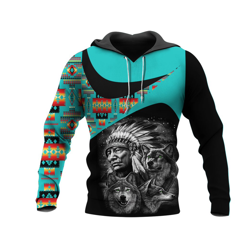 Powwow StoreHD0011714 Pattern Native Pride 3D Hoodie