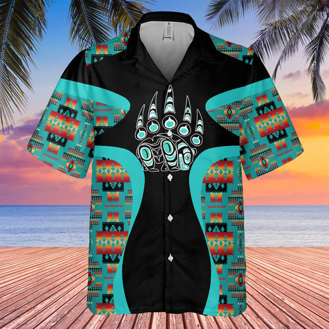 Powwow StoreGBHW000894 Tribe Design Native American Hawaiian Shirt 3D