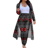 Powwow StoreGBNAT00595 Tribe Design Native American Cardigan Coat Long Pant Set