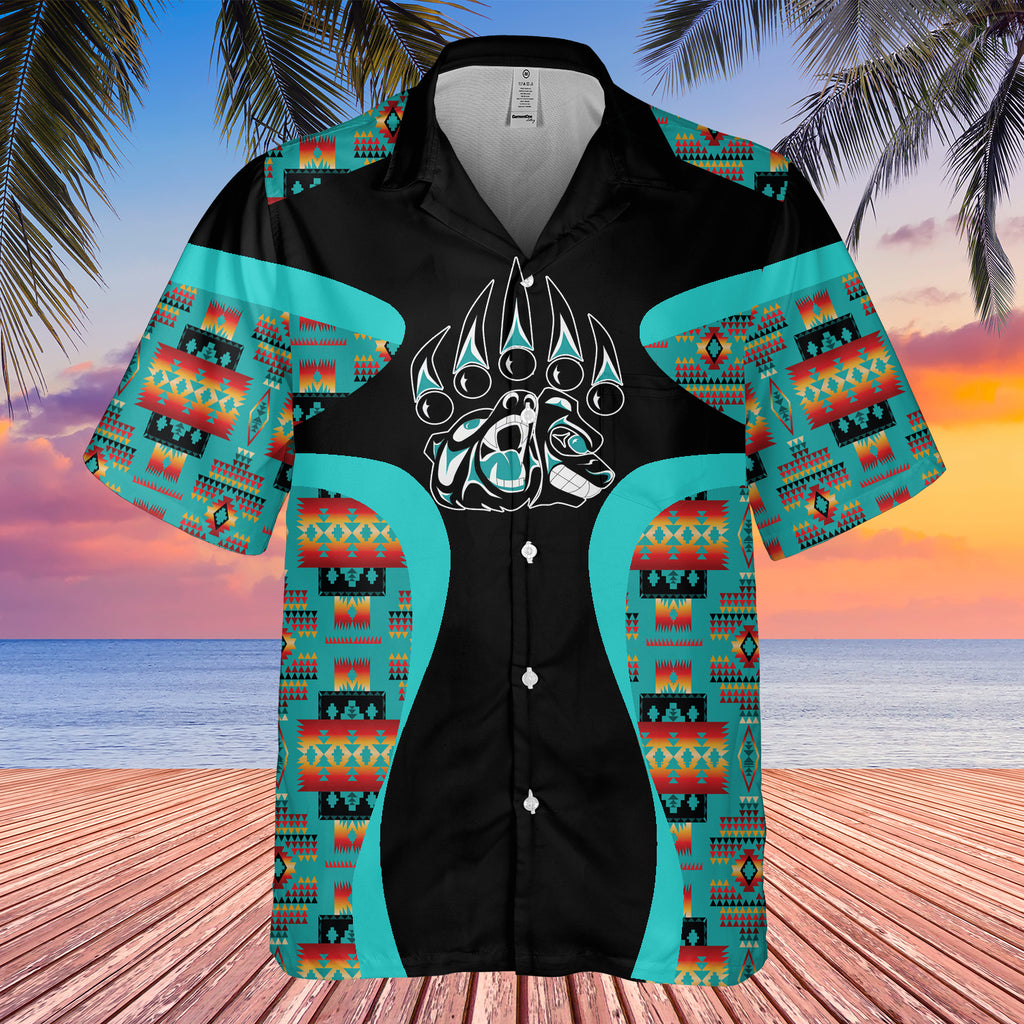 Powwow StoreGBHW000896 Tribe Design Native American Hawaiian Shirt 3D