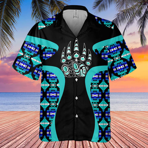 Powwow StoreGBHW000899 Tribe Design Native American Hawaiian Shirt 3D