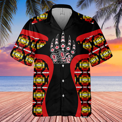 Powwow StoreGBHW000901 Tribe Design Native American Hawaiian Shirt 3D