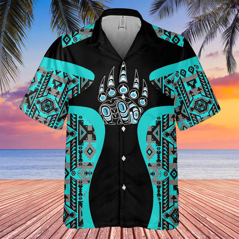 Powwow StoreGBHW000906 Tribe Design Native American Hawaiian Shirt 3D