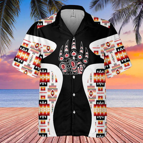 Powwow StoreGBHW000911 Tribe Design Native American Hawaiian Shirt 3D