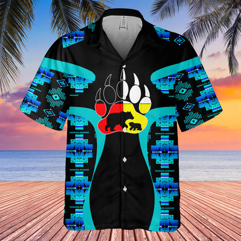 Powwow StoreGBHW000914 Tribe Design Native American Hawaiian Shirt 3D