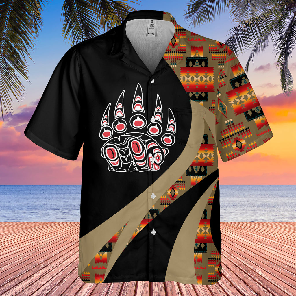 Powwow StoreGBHW000917 Tribe Design Native American Hawaiian Shirt 3D