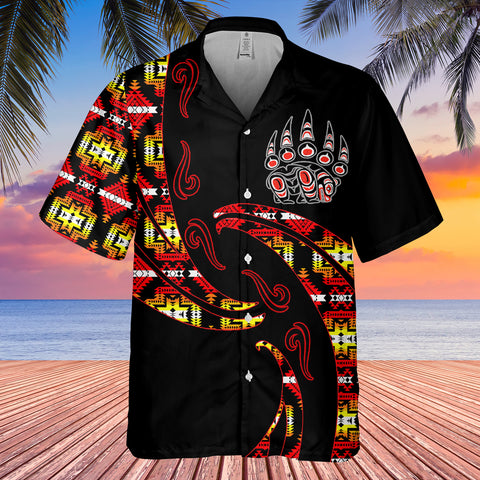 Powwow StoreGBHW001077 Tribe Design Native American Hawaiian Shirt 3D