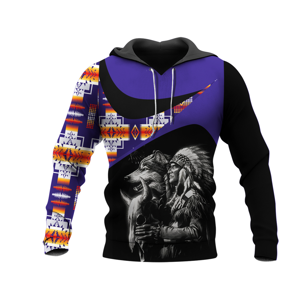 Powwow StoreHD0011718 Pattern Native Pride 3D Hoodie