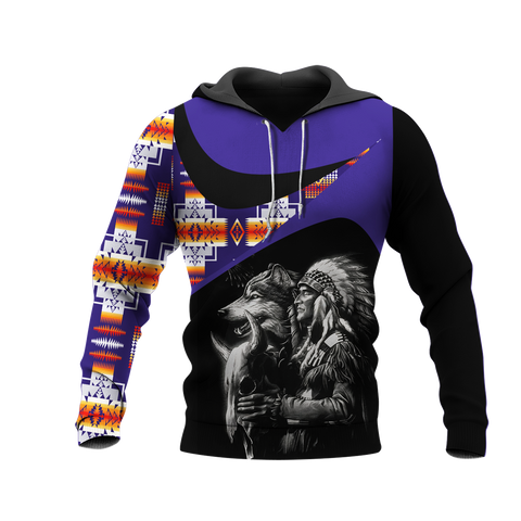 Powwow StoreHD0011718 Pattern Native Pride 3D Hoodie