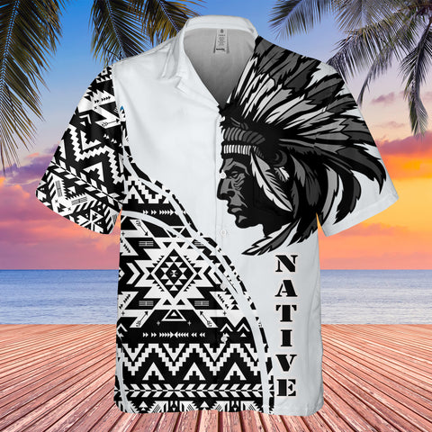 GB-HW000226 Tribe Design Native American Hawaiian Shirt 3D