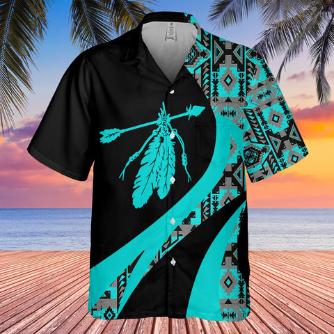 GB-HW000937 Tribe Design Native American Hawaiian Shirt 3D