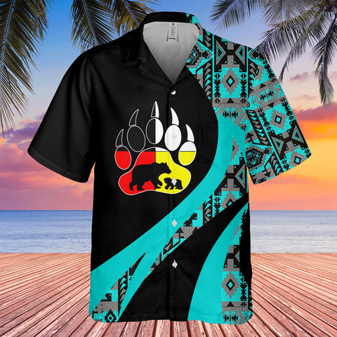 GB-HW000936 Tribe Design Native American Hawaiian Shirt 3D