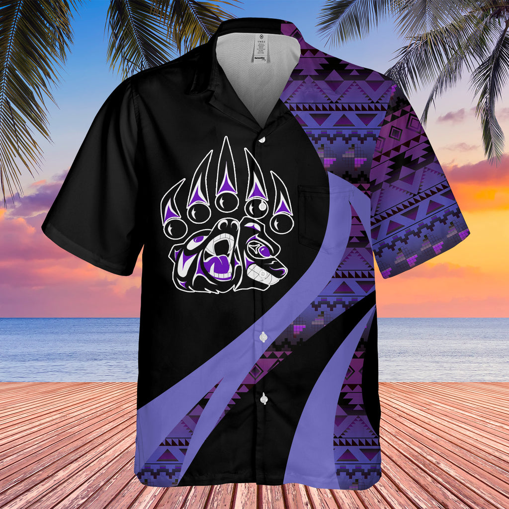 Powwow StoreGBHW000935 Tribe Design Native American Hawaiian Shirt 3D