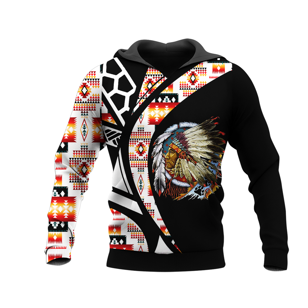 Powwow StoreHD0012454 Pattern Native Pride 3D Hoodie