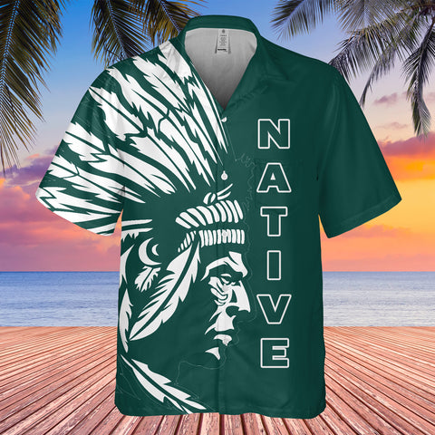 GB-HW000947 Tribe Design Native American Hawaiian Shirt 3D