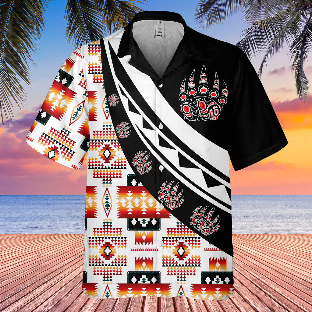 Powwow StoreGBHW001120 Tribe Design Native American Hawaiian Shirt 3D