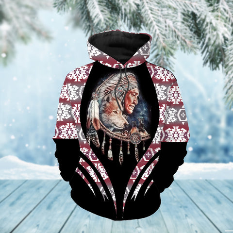 Powwow StoreHD0011785 Pattern Native Pride 3D Hoodie