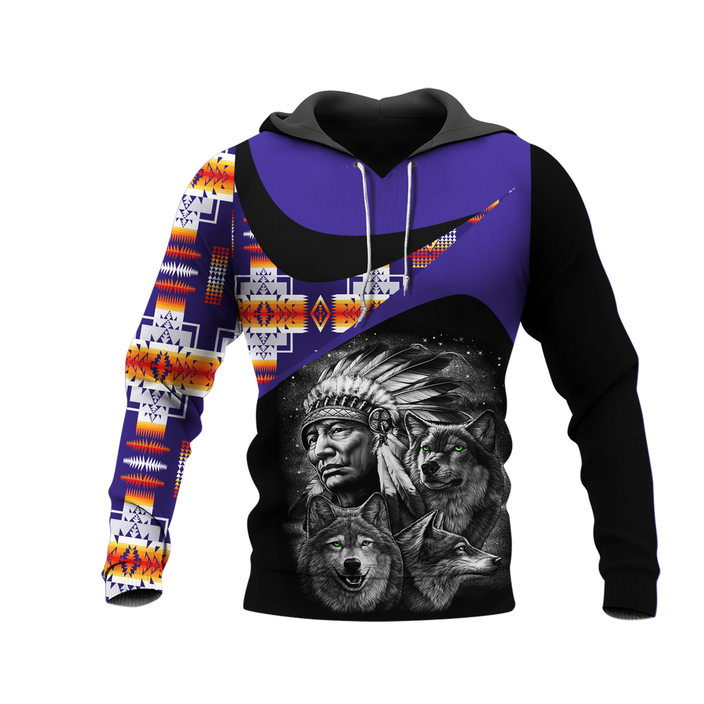 Powwow StoreHD0011721 Pattern Native Pride 3D Hoodie