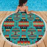 Powwow StoreGBNAT0004601 Native American Design Beach Blanket