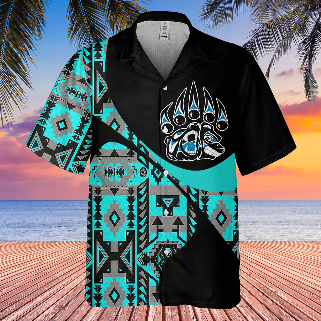 Powwow StoreGBHW001048 Tribe Design Native American Hawaiian Shirt 3D