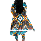 Powwow Storegb nat00406 tribe design native american cardigan coat long pant set