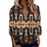 Powwow StoreGBNAT0006201 Tribe Design Native Women's LongSleeved Shirts