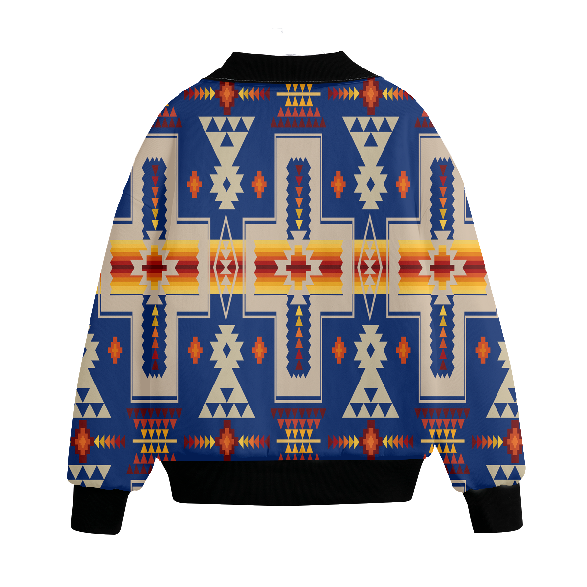 Powwow Storegb nat00062 04 pattern native american unisex knitted fleece lapel outwear